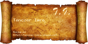 Tenczer Imre névjegykártya